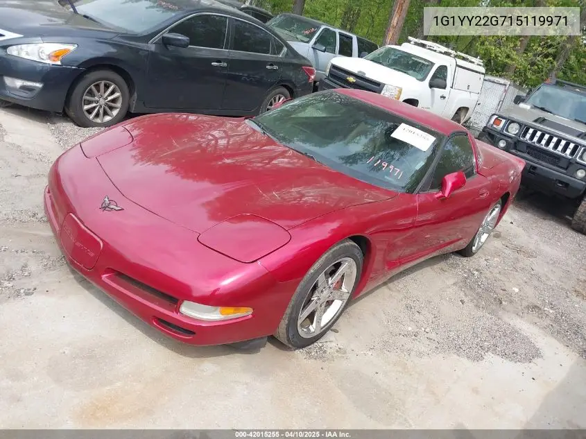 2001 Chevrolet Corvette VIN: 1G1YY22G715119971 Lot: 42015255