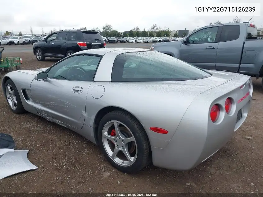 2001 Chevrolet Corvette VIN: 1G1YY22G715126239 Lot: 42185360
