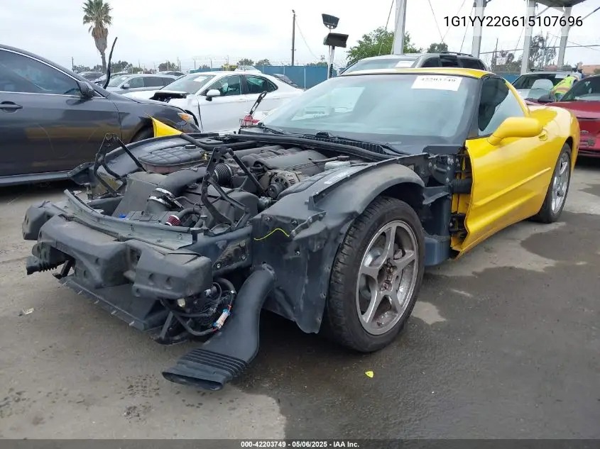 2001 Chevrolet Corvette VIN: 1G1YY22G615107696 Lot: 42203749