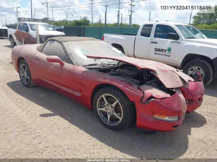 2001 Chevrolet Corvette VIN: 1G1YY32G415118489 Lot: 42564178