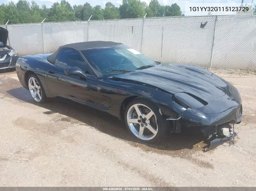 2001 Chevrolet Corvette VIN: 1G1YY32G115123729 Lot: 42628036