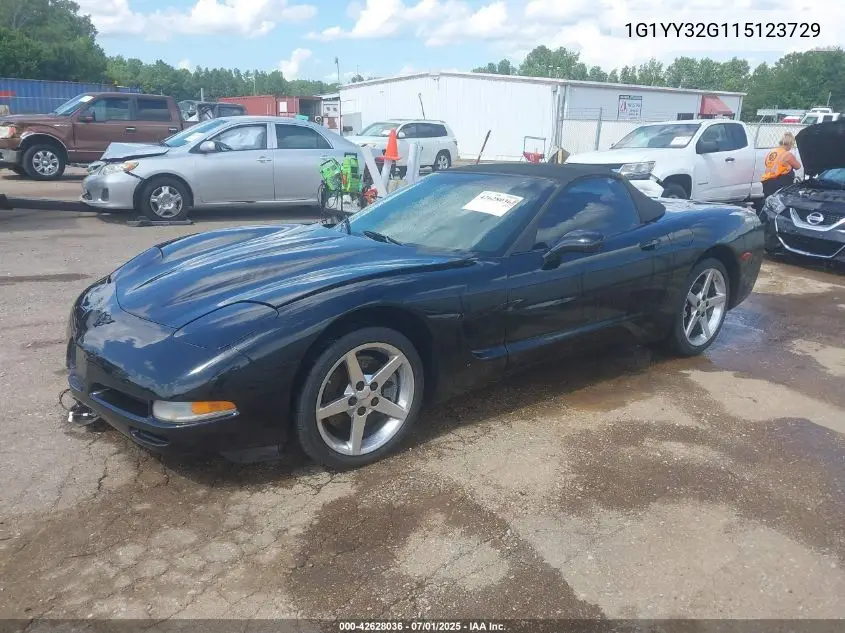 2001 Chevrolet Corvette VIN: 1G1YY32G115123729 Lot: 42628036