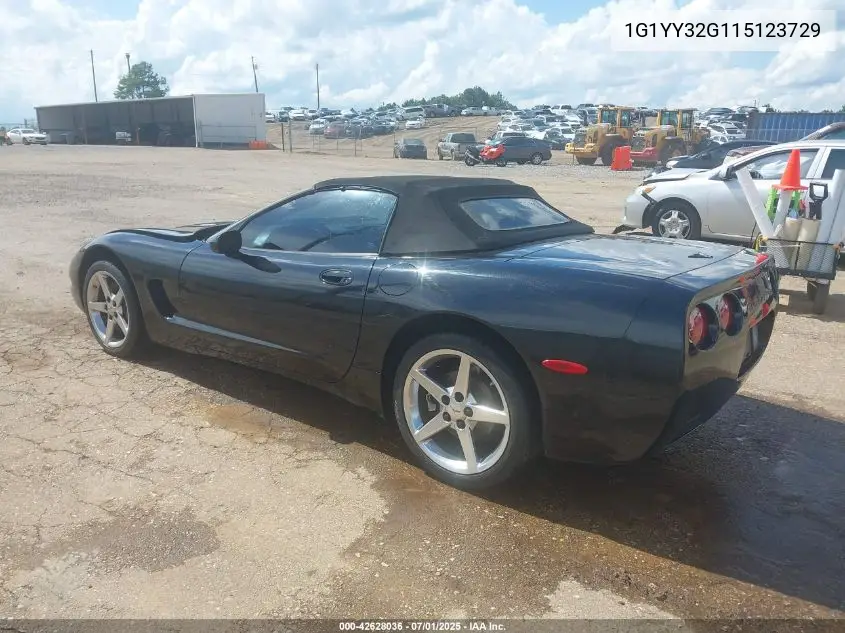 2001 Chevrolet Corvette VIN: 1G1YY32G115123729 Lot: 42628036