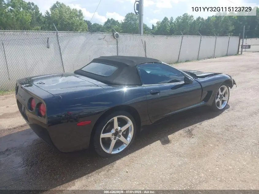 2001 Chevrolet Corvette VIN: 1G1YY32G115123729 Lot: 42628036