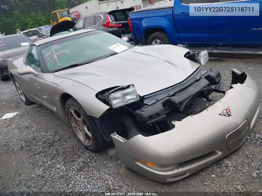 2002 Chevrolet Corvette VIN: 1G1YY22G725118711 Lot: 42117777