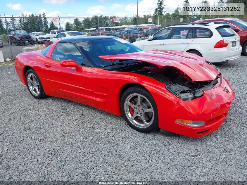 2002 Chevrolet Corvette VIN: 1G1YY22G325131262 Lot: 42655996
