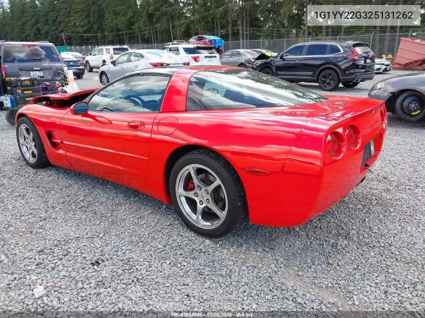 2002 Chevrolet Corvette VIN: 1G1YY22G325131262 Lot: 42655996