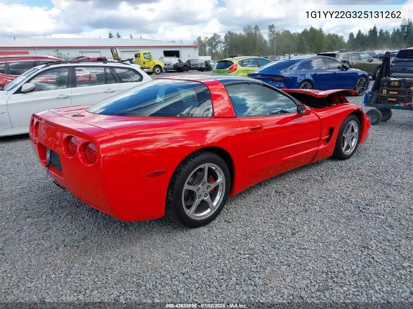 2002 Chevrolet Corvette VIN: 1G1YY22G325131262 Lot: 42655996