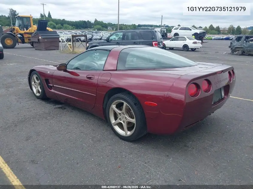 2003 Chevrolet Corvette VIN: 1G1YY22G735121979 Lot: 42560137