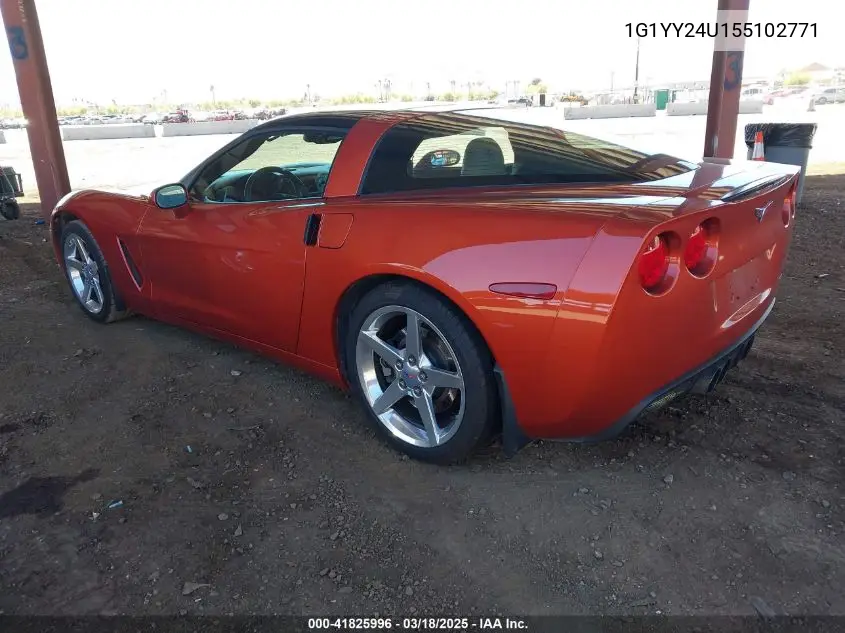 2005 Chevrolet Corvette VIN: 1G1YY24U155102771 Lot: 41825996