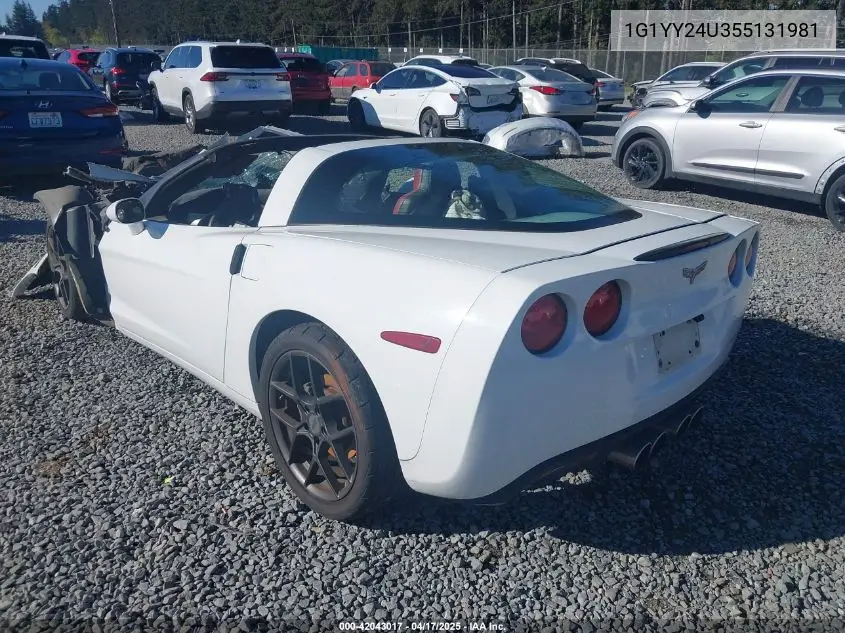 2005 Chevrolet Corvette VIN: 1G1YY24U355131981 Lot: 42043017