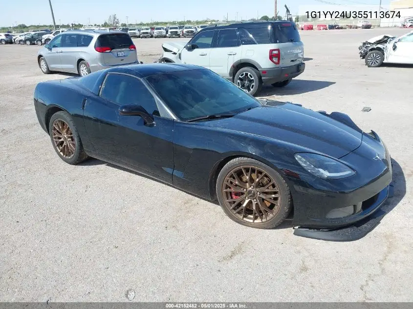 2005 Chevrolet Corvette VIN: 1G1YY24U355113674 Lot: 42152482