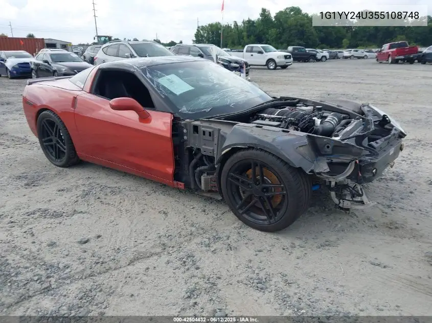 2005 Chevrolet Corvette VIN: 1G1YY24U355108748 Lot: 42504432
