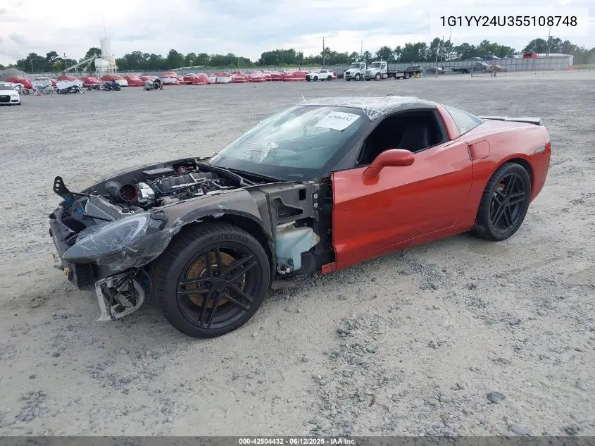 2005 Chevrolet Corvette VIN: 1G1YY24U355108748 Lot: 42504432