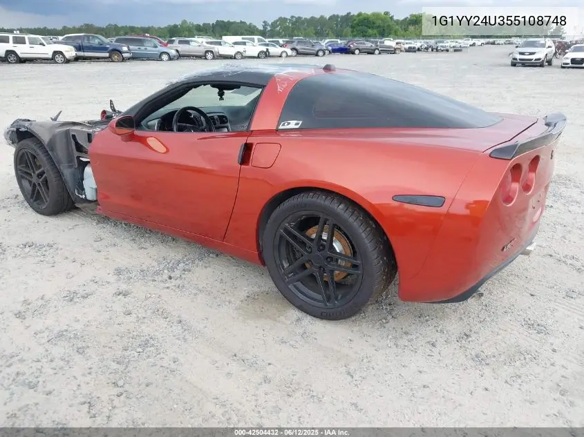 2005 Chevrolet Corvette VIN: 1G1YY24U355108748 Lot: 42504432