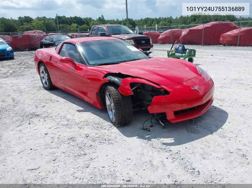 2005 Chevrolet Corvette VIN: 1G1YY24U755136889 Lot: 42530558