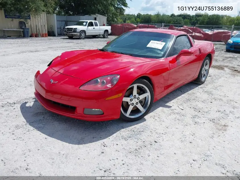 2005 Chevrolet Corvette VIN: 1G1YY24U755136889 Lot: 42530558