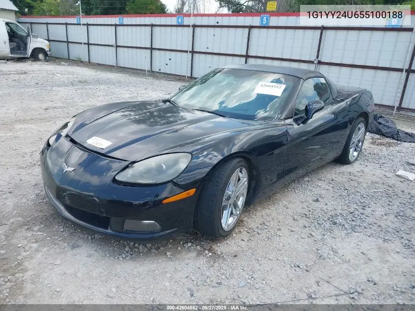 2005 Chevrolet Corvette VIN: 1G1YY24U655100188 Lot: 42604552