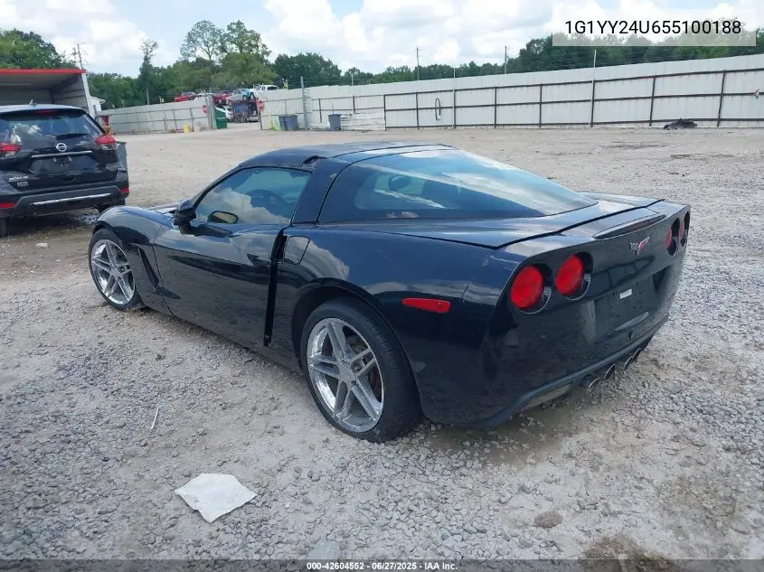 2005 Chevrolet Corvette VIN: 1G1YY24U655100188 Lot: 42604552