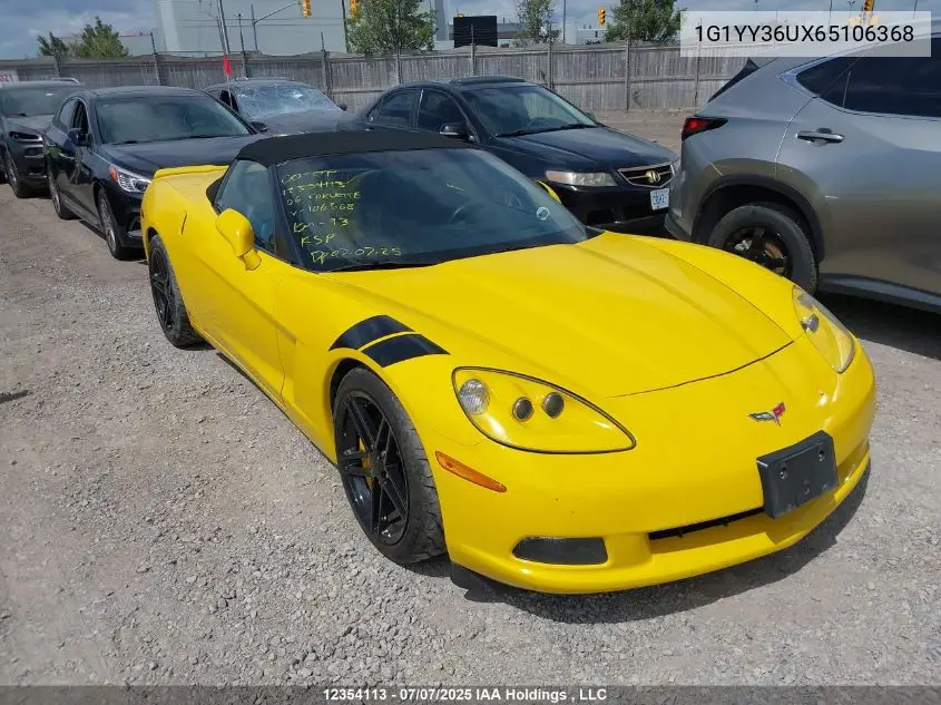 2006 Chevrolet Corvette VIN: 1G1YY36UX65106368 Lot: 12354113