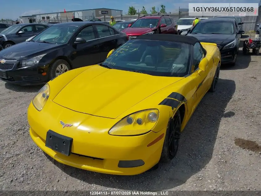 2006 Chevrolet Corvette VIN: 1G1YY36UX65106368 Lot: 12354113