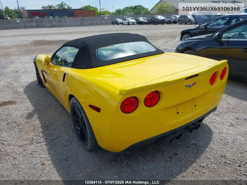 2006 Chevrolet Corvette VIN: 1G1YY36UX65106368 Lot: 12354113