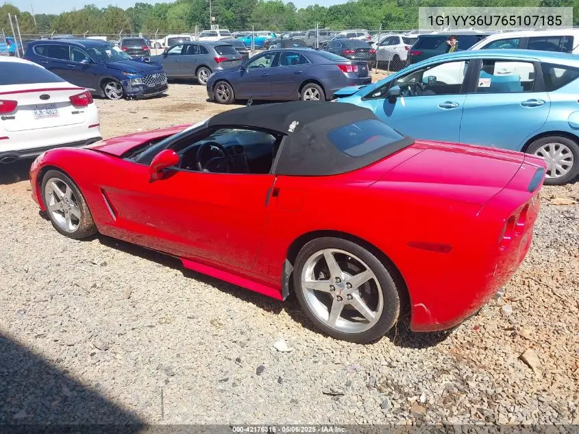 2006 Chevrolet Corvette VIN: 1G1YY36U765107185 Lot: 42176318