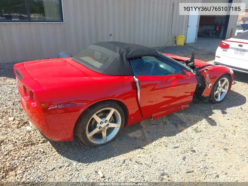2006 Chevrolet Corvette VIN: 1G1YY36U765107185 Lot: 42176318