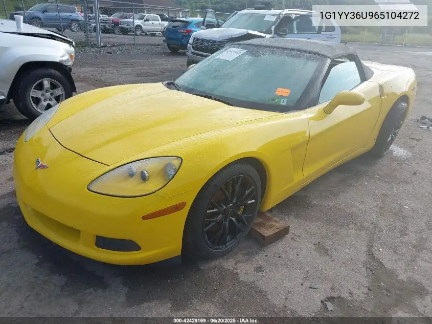 2006 Chevrolet Corvette VIN: 1G1YY36U965104272 Lot: 42429169