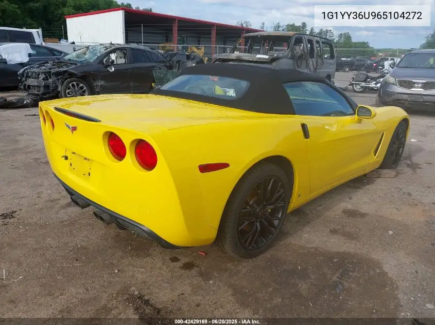 2006 Chevrolet Corvette VIN: 1G1YY36U965104272 Lot: 42429169
