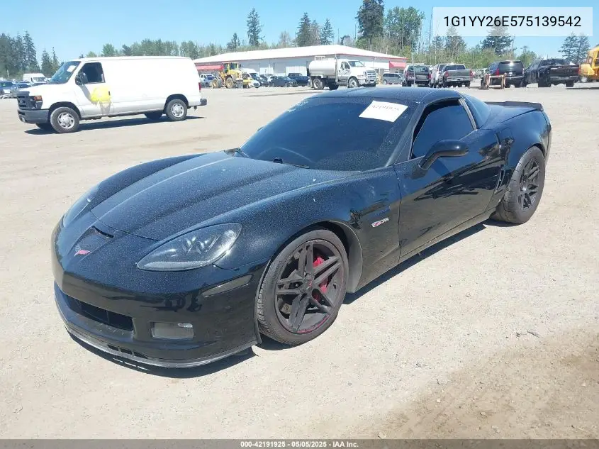 2007 Chevrolet Corvette Z06 Hardtop VIN: 1G1YY26E575139542 Lot: 42191925