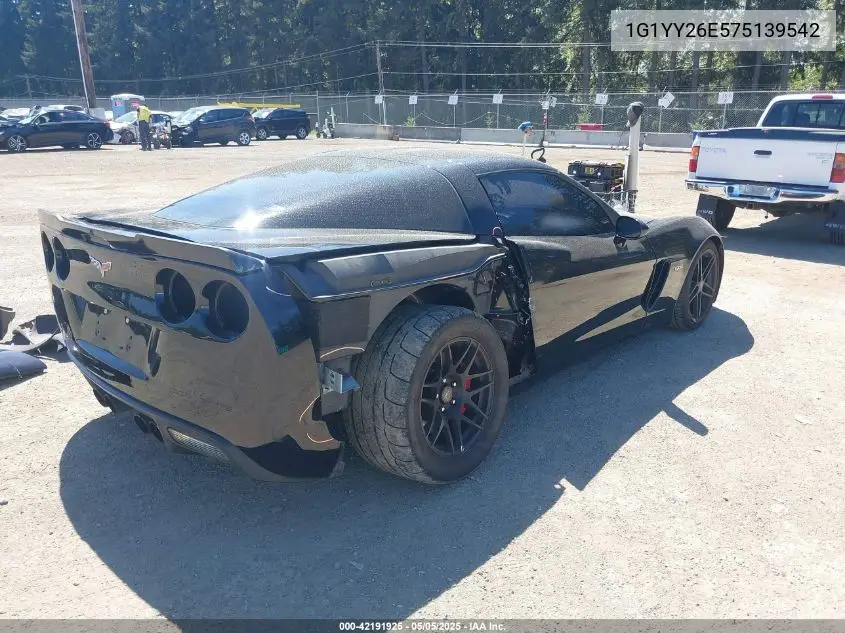 2007 Chevrolet Corvette Z06 Hardtop VIN: 1G1YY26E575139542 Lot: 42191925