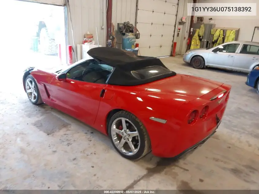 2007 Chevrolet Corvette VIN: 1G1YY36U075138392 Lot: 42200910