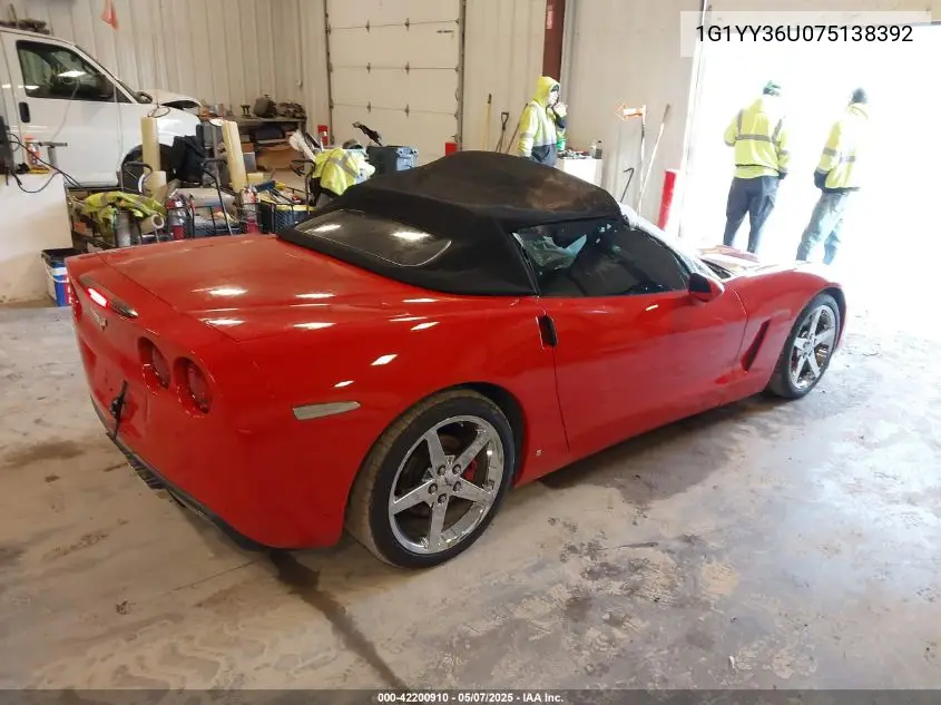2007 Chevrolet Corvette VIN: 1G1YY36U075138392 Lot: 42200910
