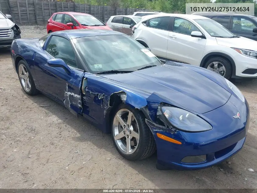 2007 Chevrolet Corvette VIN: 1G1YY26U275124634 Lot: 42616200