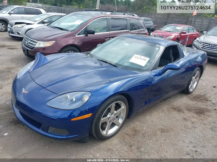 2007 Chevrolet Corvette VIN: 1G1YY26U275124634 Lot: 42616200