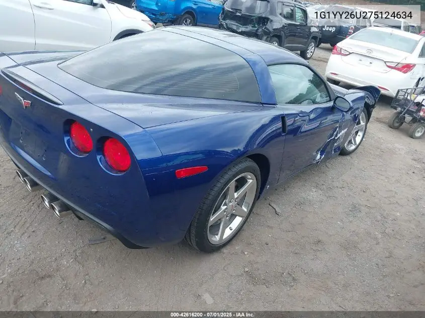 2007 Chevrolet Corvette VIN: 1G1YY26U275124634 Lot: 42616200