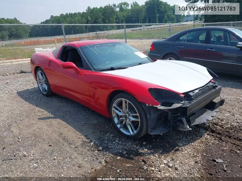 2008 Chevrolet Corvette VIN: 1G1YY26W085121783 Lot: 42567603
