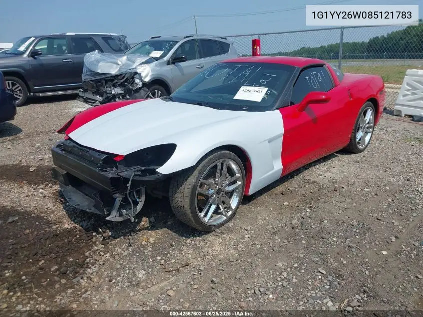 2008 Chevrolet Corvette VIN: 1G1YY26W085121783 Lot: 42567603