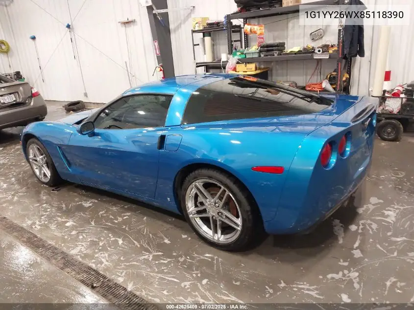 2008 Chevrolet Corvette VIN: 1G1YY26WX85118390 Lot: 42625409