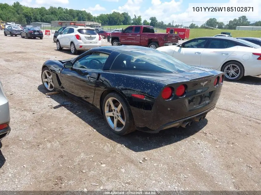 2008 Chevrolet Corvette VIN: 1G1YY26W185102871 Lot: 42647438