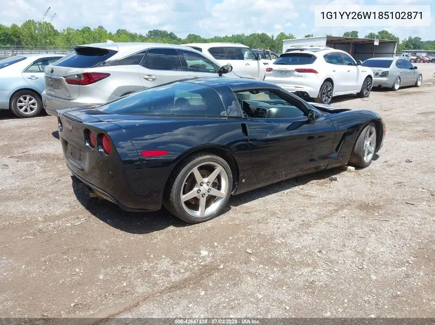 2008 Chevrolet Corvette VIN: 1G1YY26W185102871 Lot: 42647438