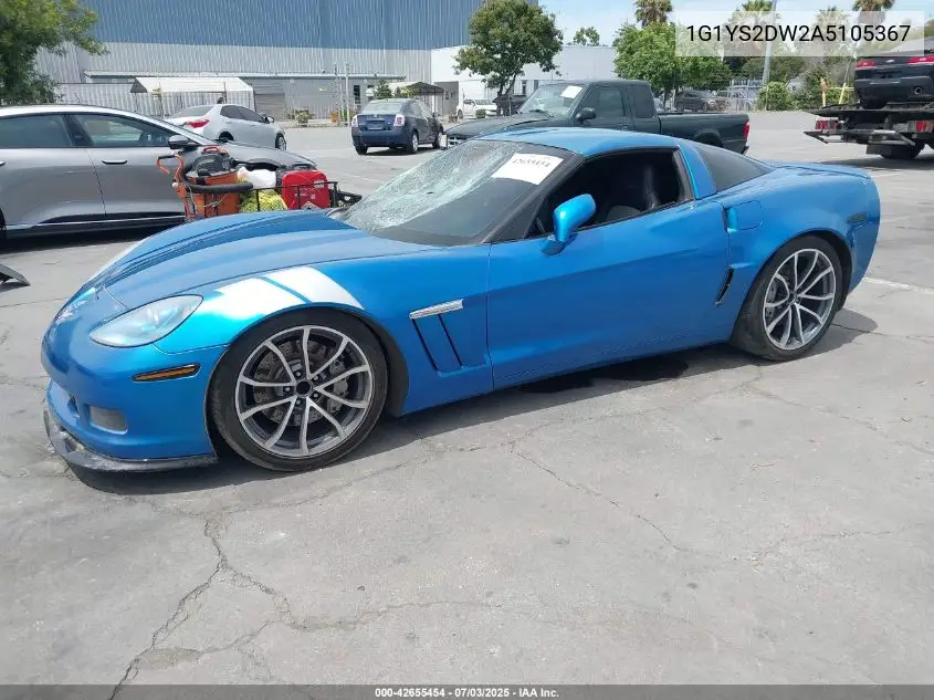 2010 Chevrolet Corvette Grand Sport VIN: 1G1YS2DW2A5105367 Lot: 42655454