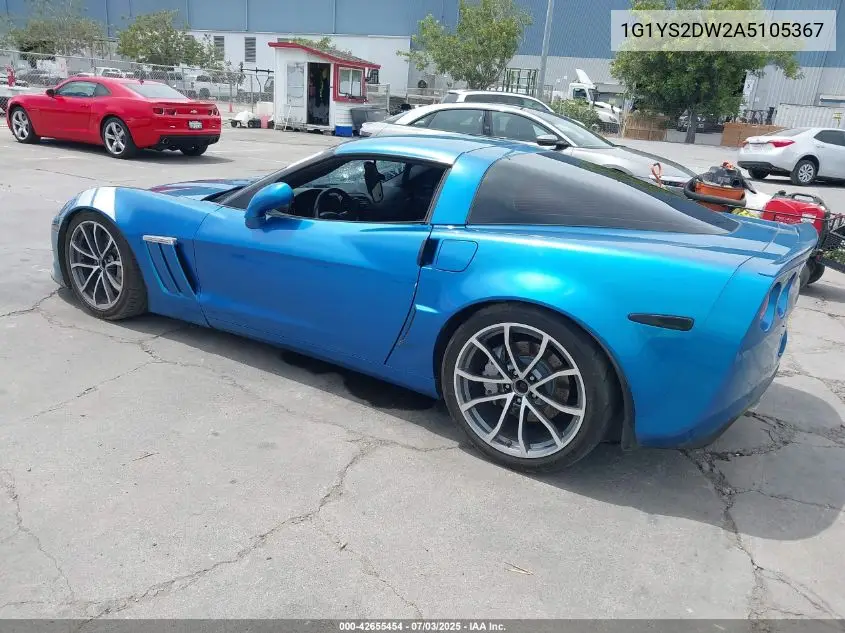 2010 Chevrolet Corvette Grand Sport VIN: 1G1YS2DW2A5105367 Lot: 42655454