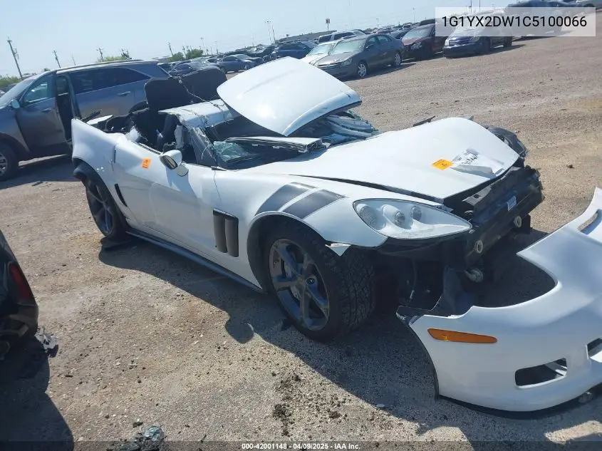 2012 Chevrolet Corvette Grand Sport VIN: 1G1YX2DW1C5100066 Lot: 42001148