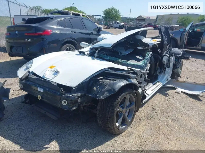2012 Chevrolet Corvette Grand Sport VIN: 1G1YX2DW1C5100066 Lot: 42001148