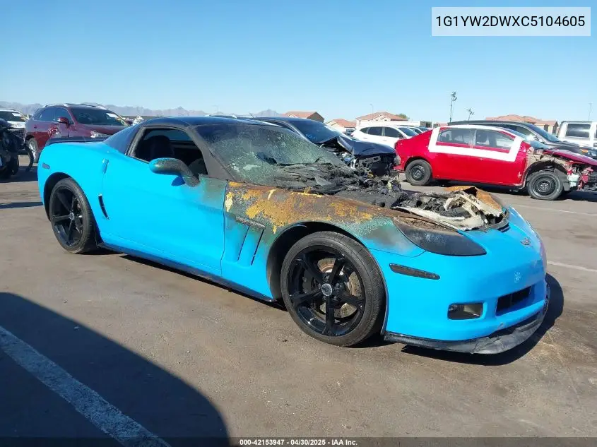 2012 Chevrolet Corvette Grand Sport VIN: 1G1YW2DWXC5104605 Lot: 42153947