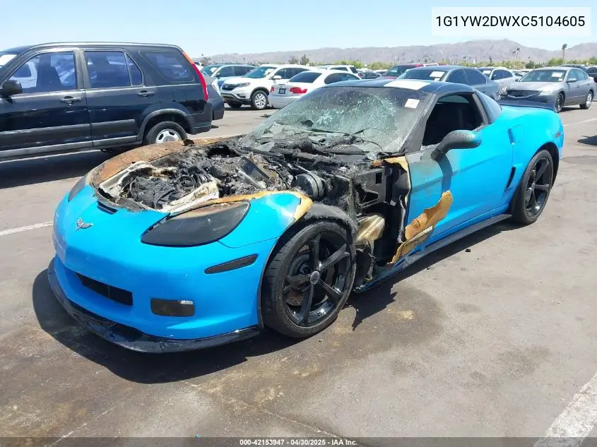 2012 Chevrolet Corvette Grand Sport VIN: 1G1YW2DWXC5104605 Lot: 42153947