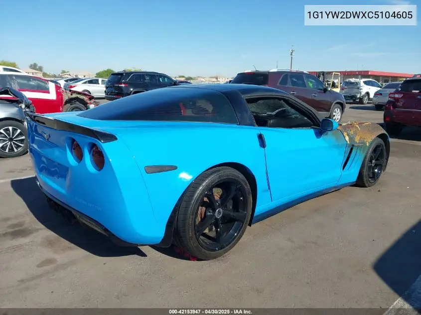 2012 Chevrolet Corvette Grand Sport VIN: 1G1YW2DWXC5104605 Lot: 42153947