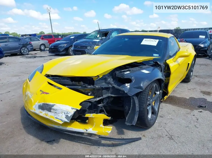 2012 Chevrolet Corvette Grand Sport VIN: 1G1YW2DW3C5101769 Lot: 42222124